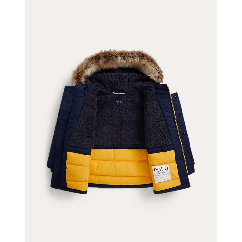 'Faux-Fur-Trim Down Parka' pour Garçons