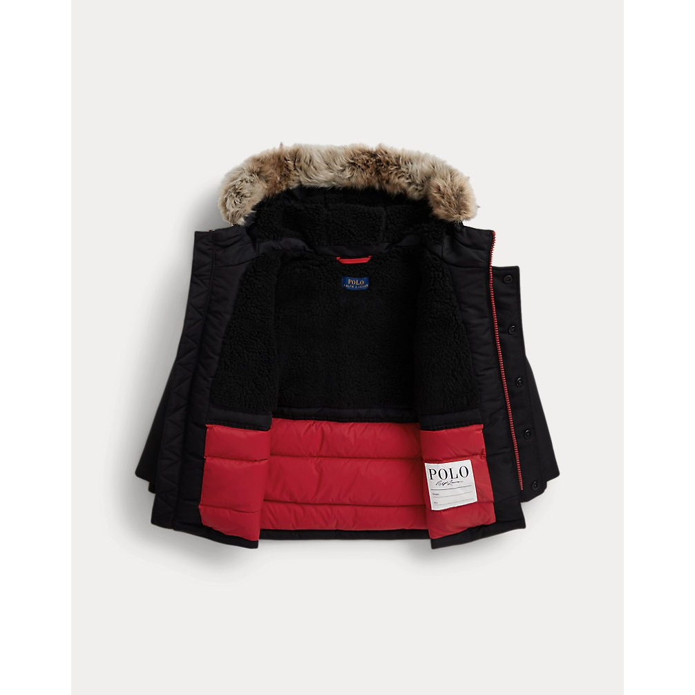 'Faux-Fur-Trim Down Parka' pour Garçons