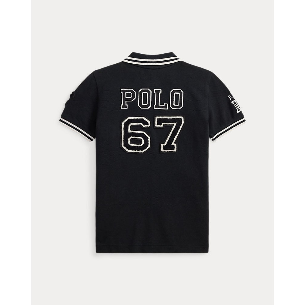 'Cotton Mesh Graphic Polo Shirt' pour Garçons