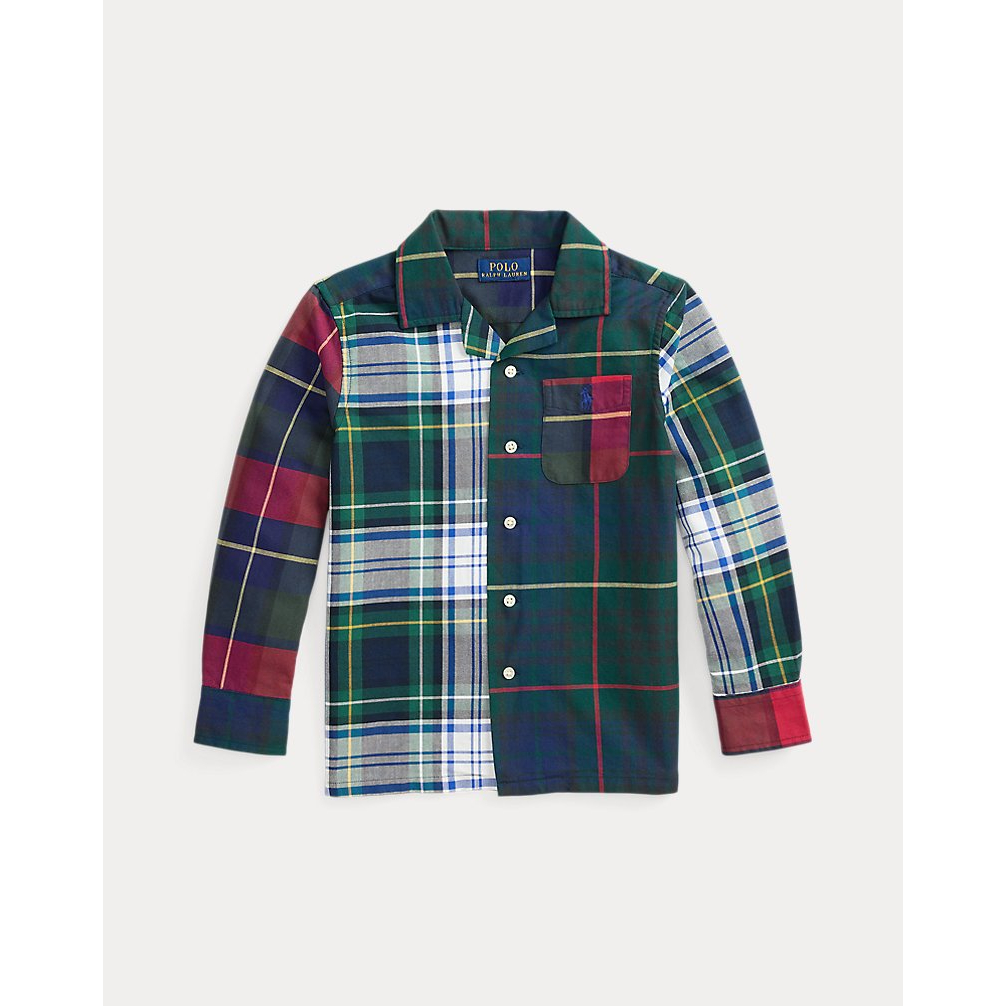 'Plaid Cotton Oxford Fun Shirt' pour Garçons