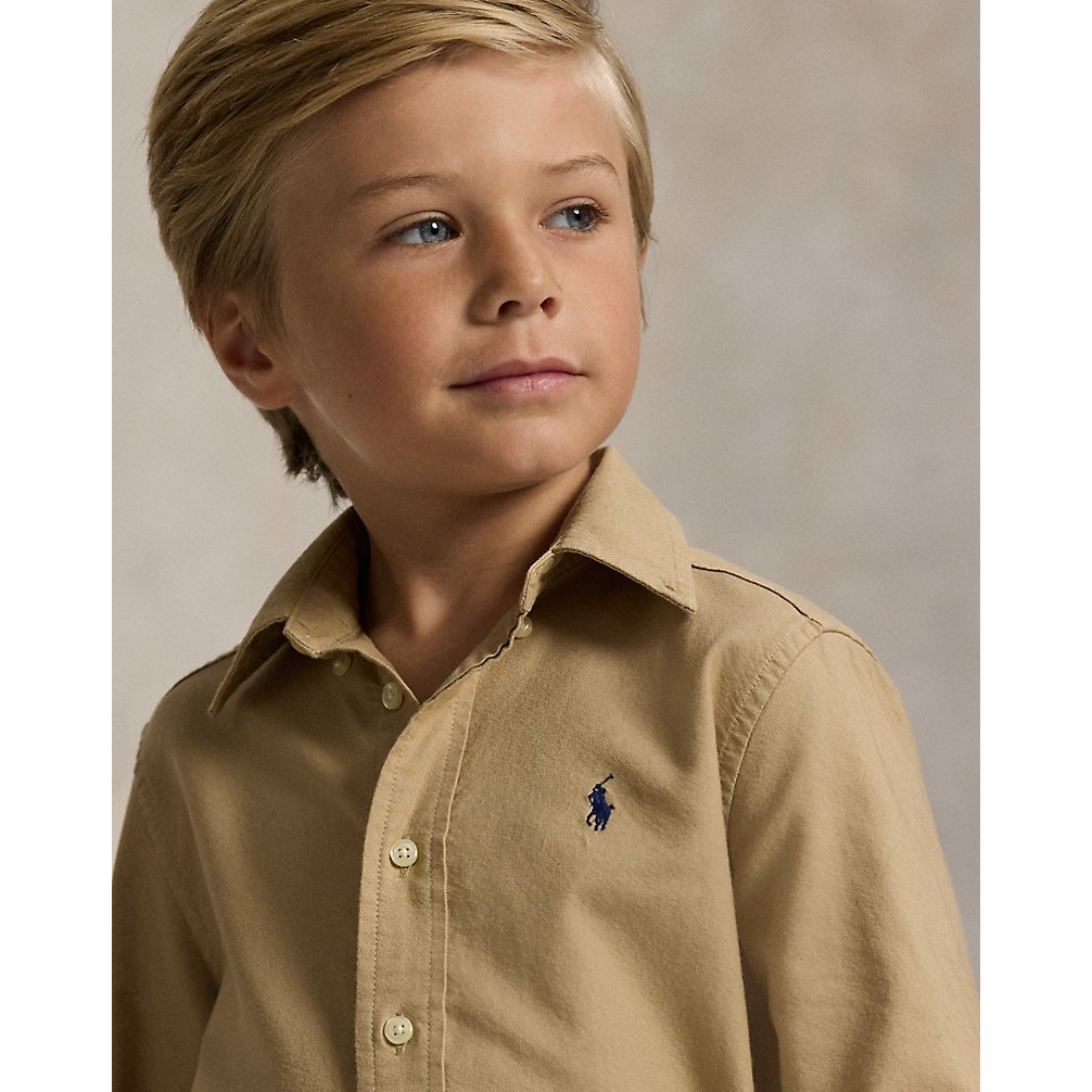 'Garment-Dyed Cotton Oxford Shirt' für Jungen