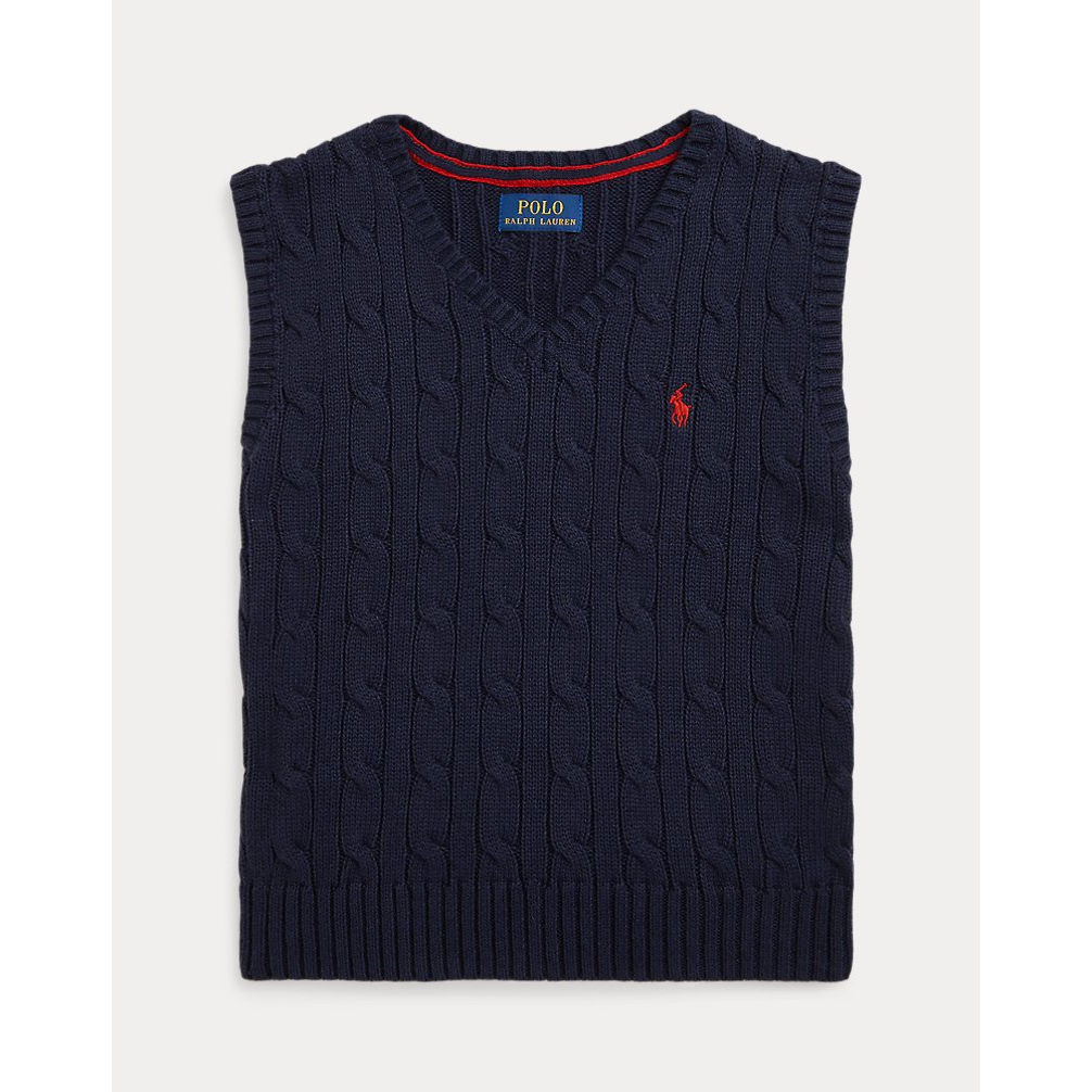 'Cable-Knit Cotton Sweater Vest' pour Garçons