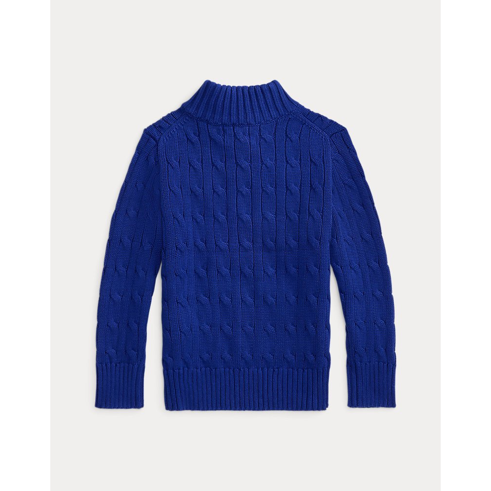 'Cable-Knit Cotton Quarter-Zip Sweater' pour Garçons