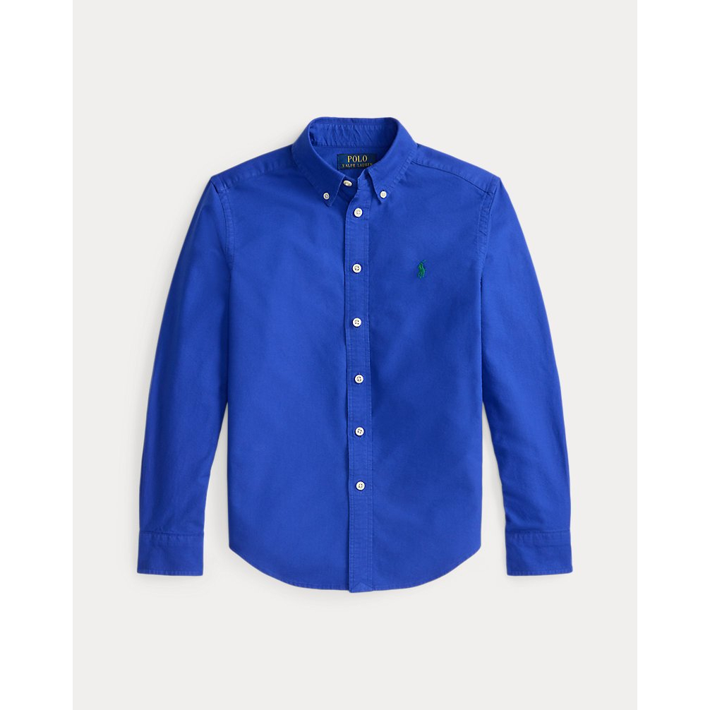 'Garment-Dyed Cotton Oxford Shirt' für Jungen
