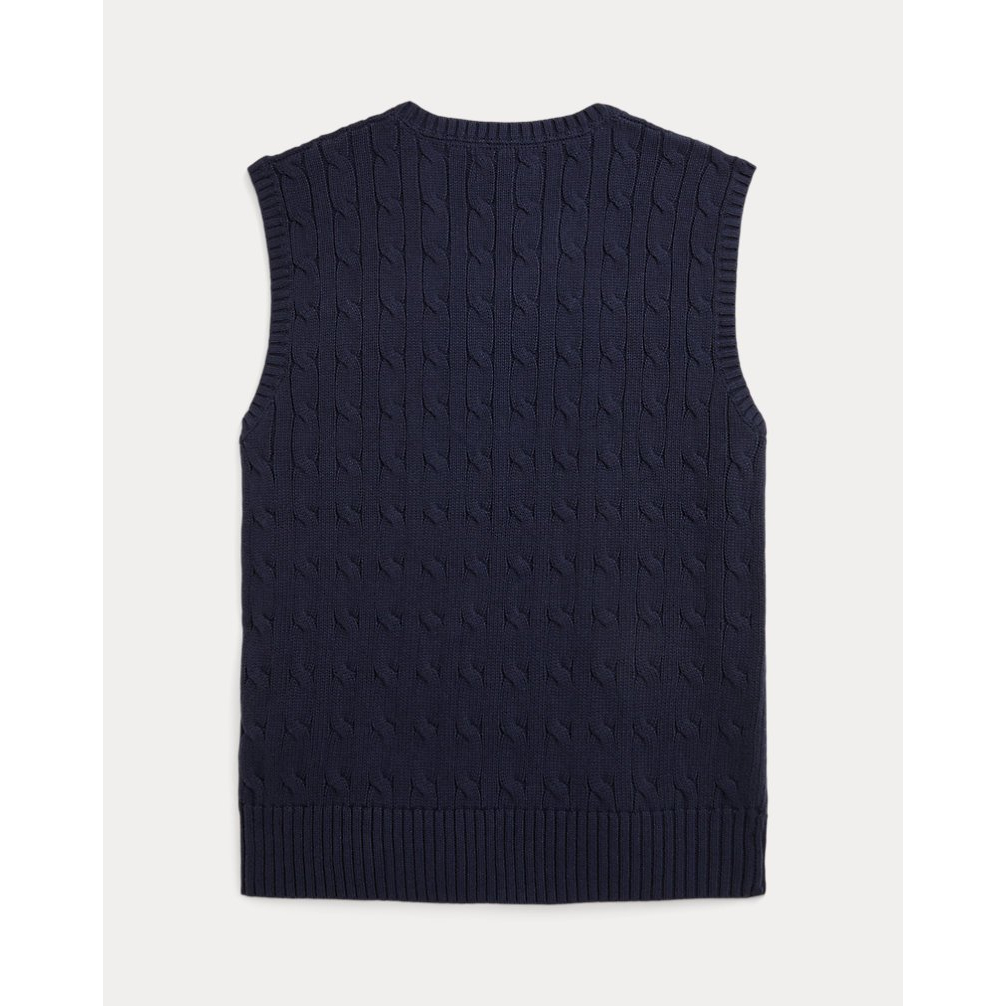 'Cable-Knit Cotton Sweater Vest' pour Garçons