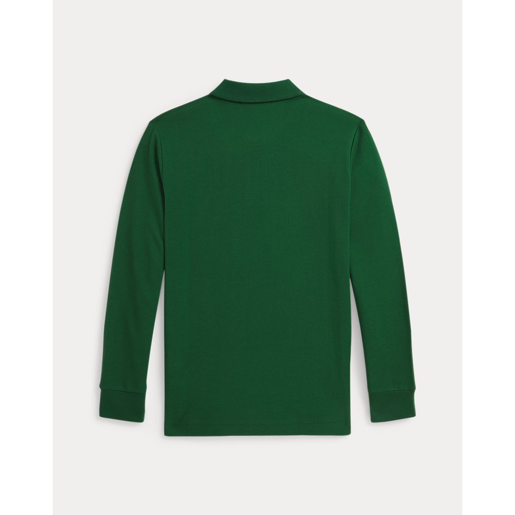 'Cotton Mesh Long-Sleeve Polo Shirt' für Jungen