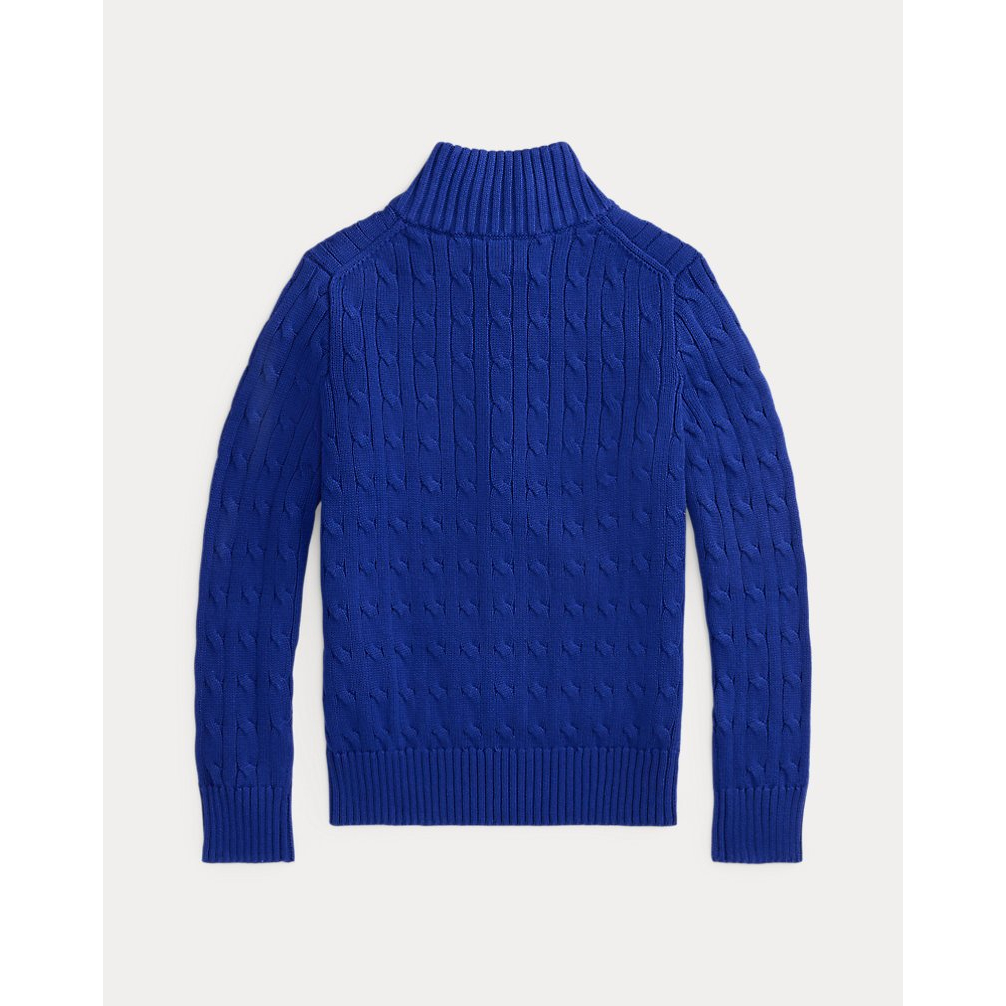 'Cable-Knit Cotton Quarter-Zip Sweater' pour Garçons