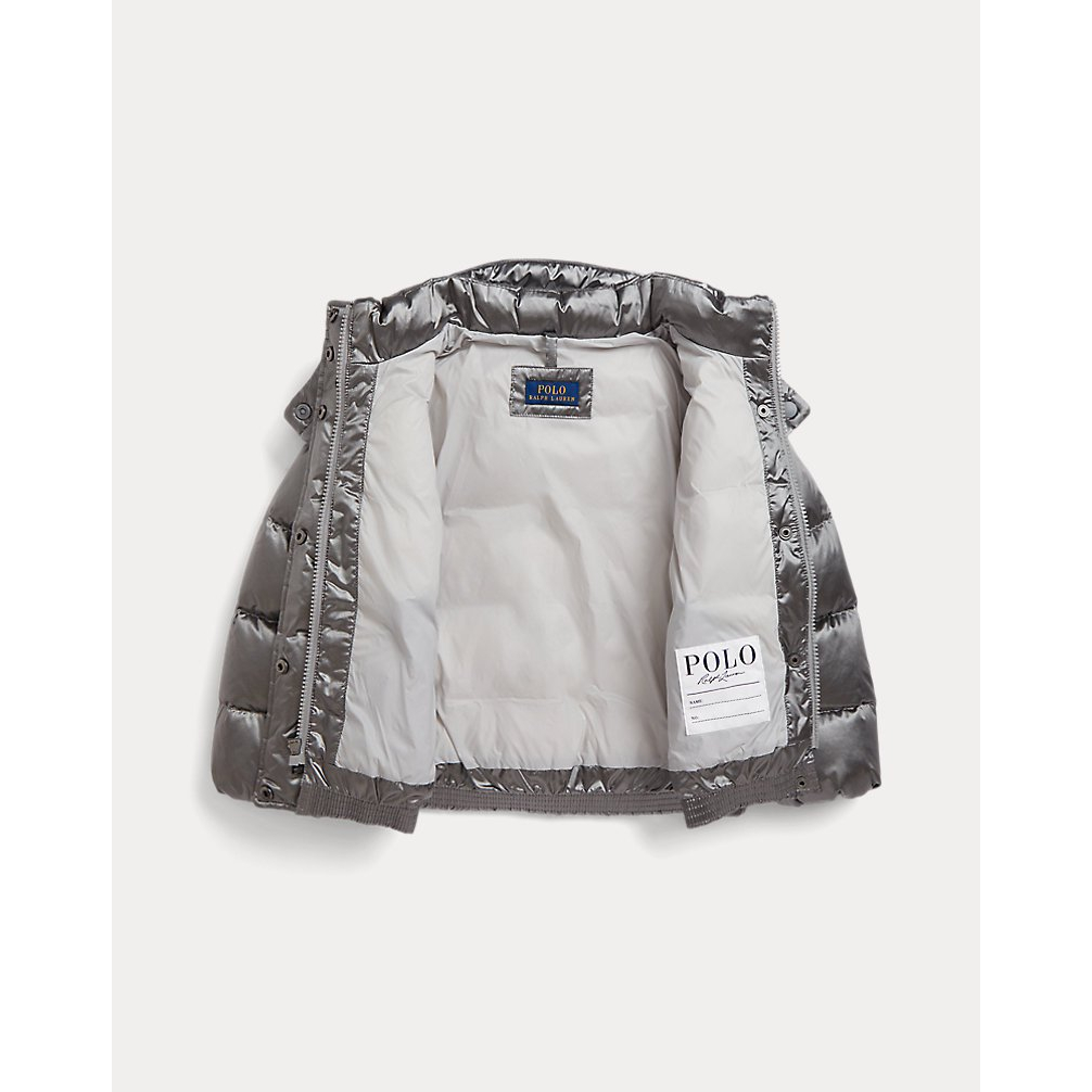 'Metallic Down Hooded Jacket' pour Filles