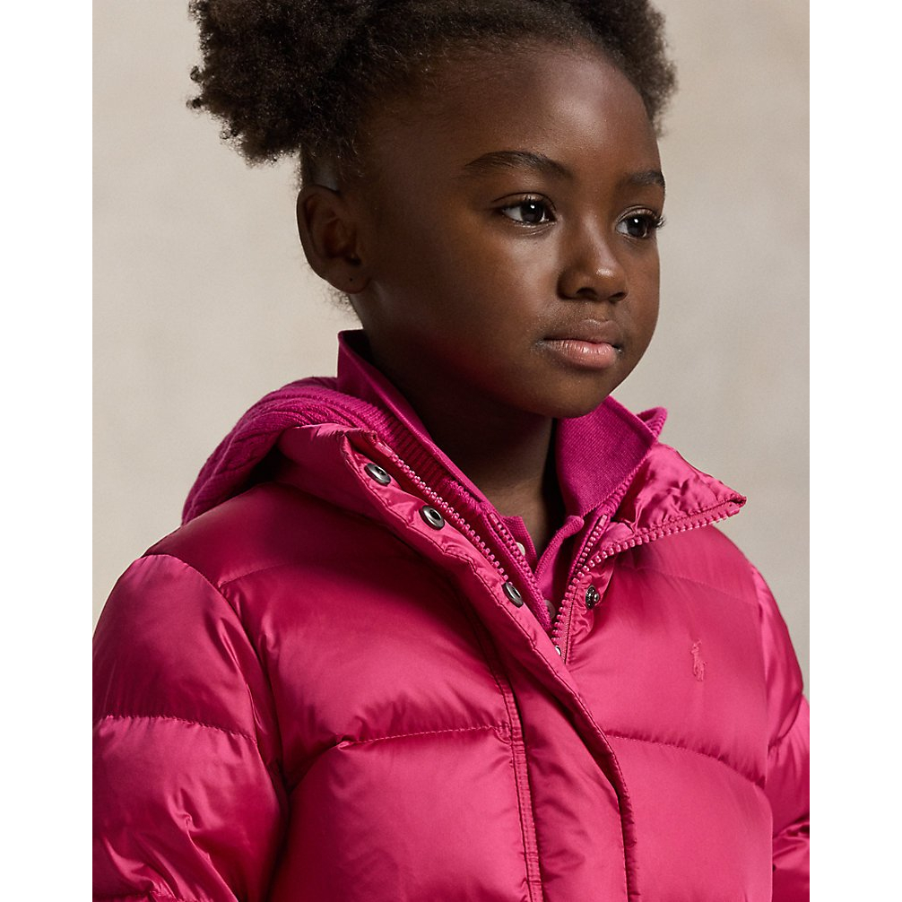 'Metallic Down Hooded Jacket' pour Filles