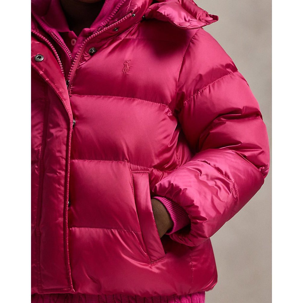 'Metallic Down Hooded Jacket' pour Filles
