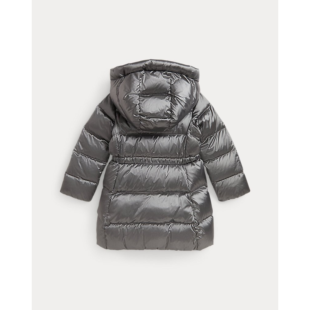 'Metallic Down Hooded Long Jacket' pour Filles