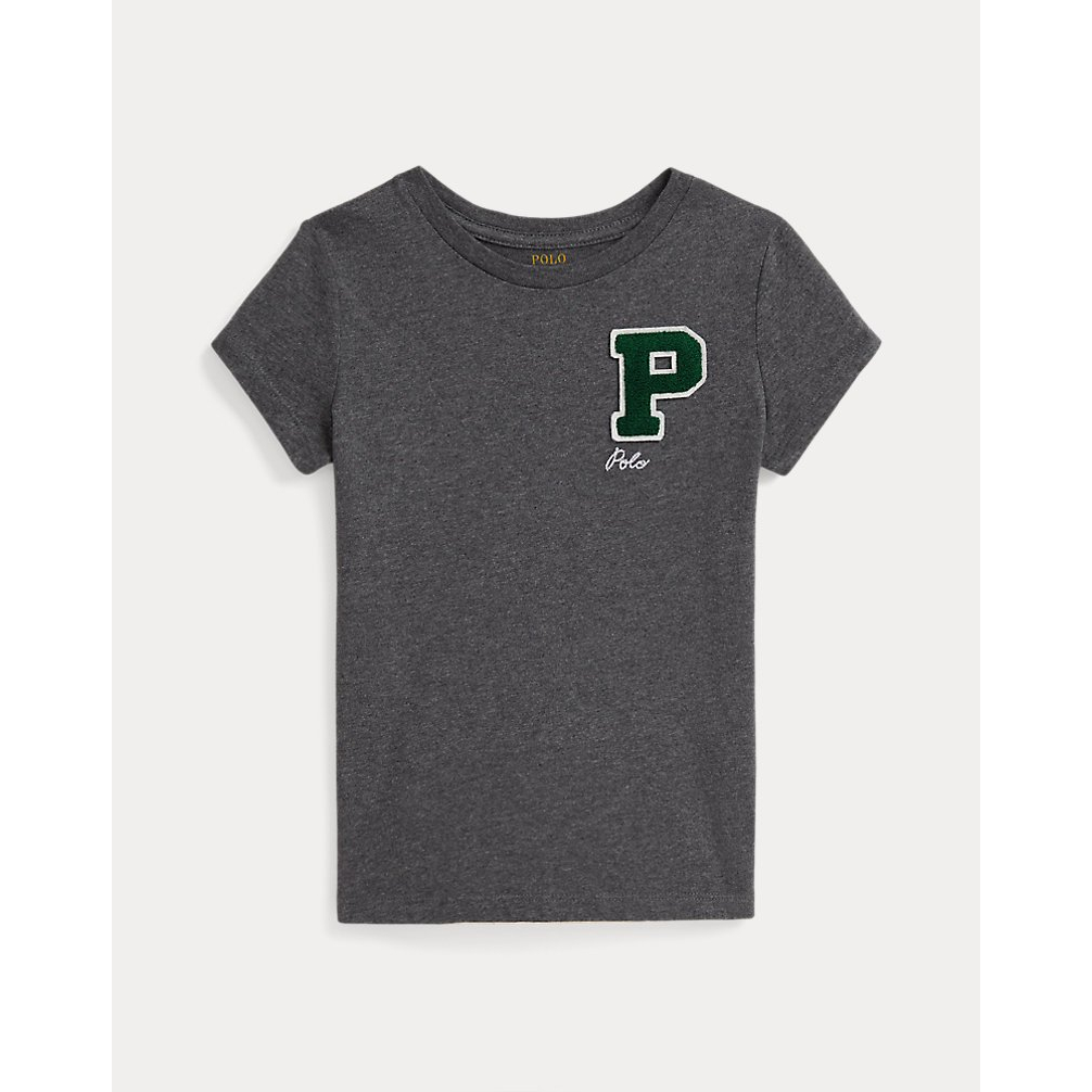 Girl's 'Cotton Jersey Letterman Tee'