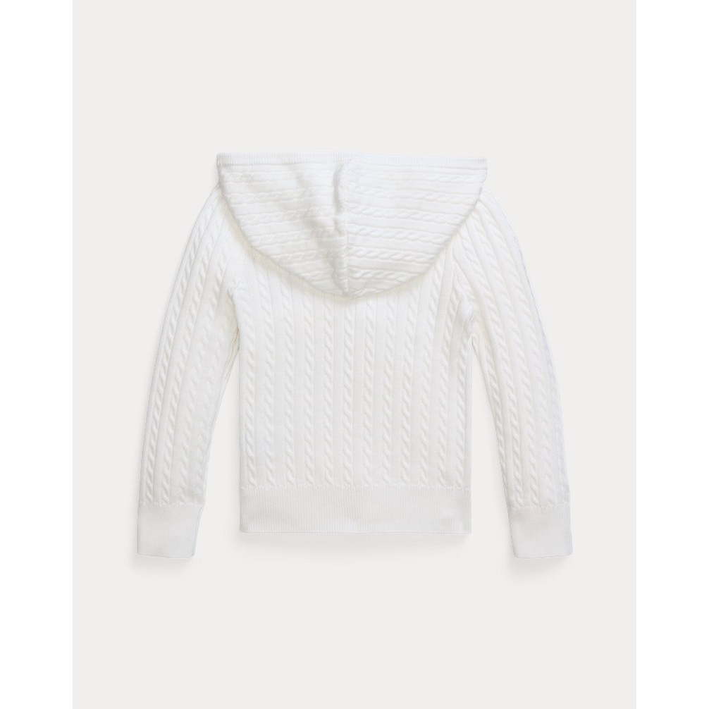 Girl's 'Mini-Cable Cotton Full-Zip Hoodie'