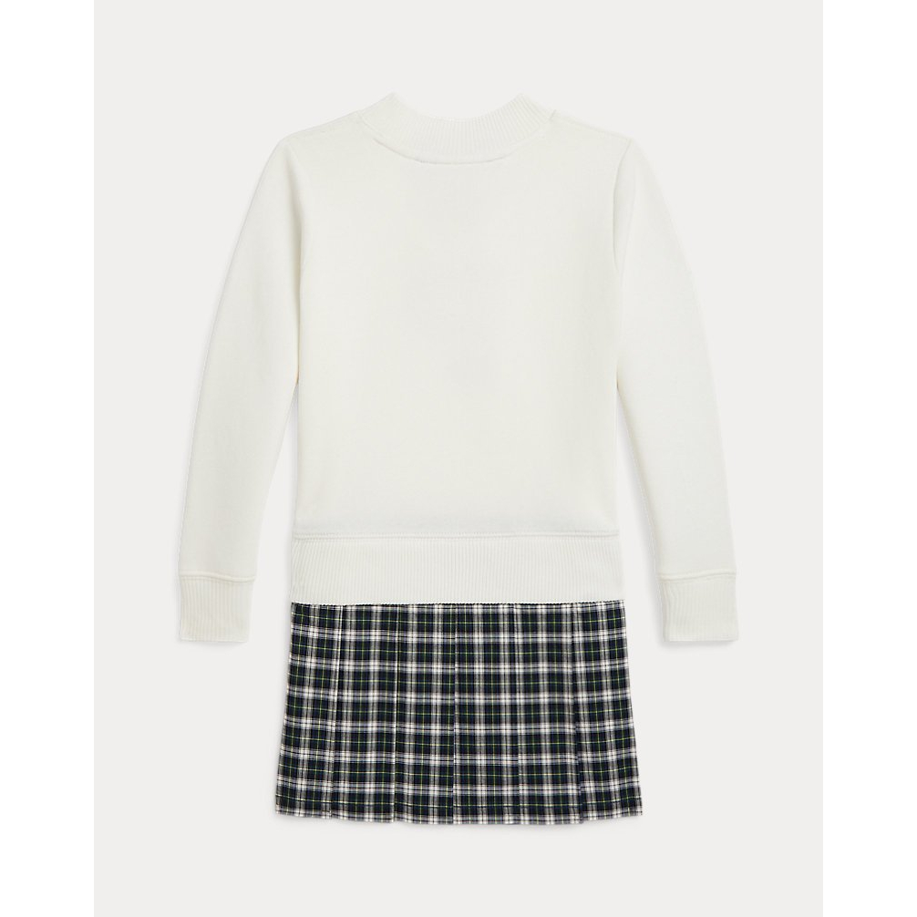 'Letterman Fleece Sweatshirt Dress' für Mädchen