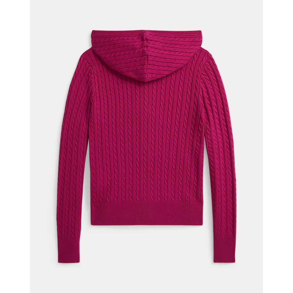 'Mini-Cable Cotton Full-Zip Hoodie' pour Filles