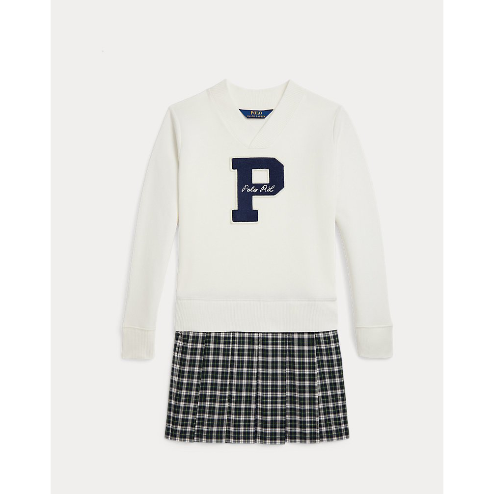 Girl's 'Letterman Fleece Sweatshirt Dress'