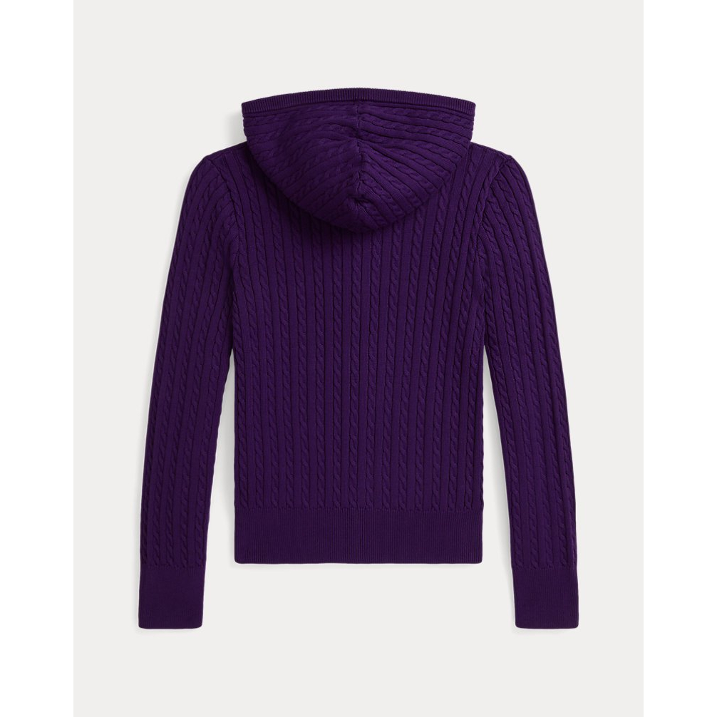 'Mini-Cable Cotton Full-Zip Hoodie' pour Filles