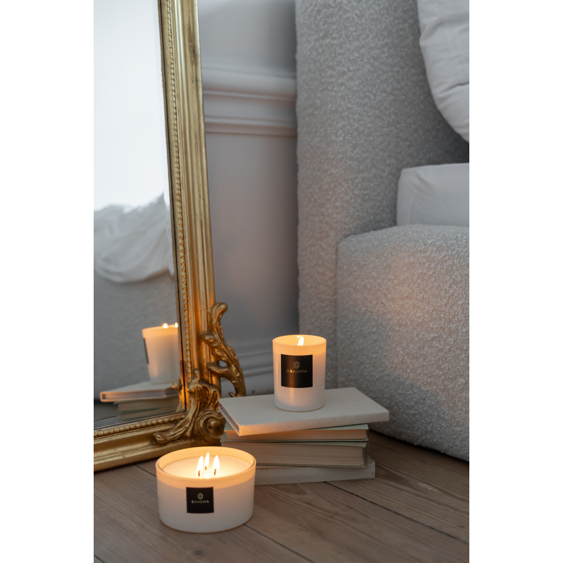 Bougie '3 Wicks' - White Hellebores 400 g