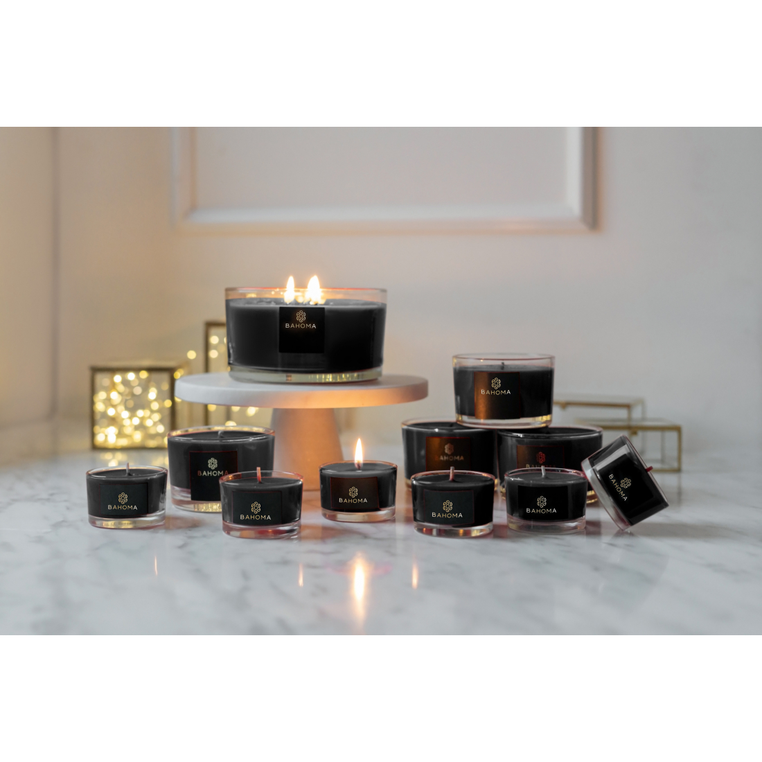 Set de bougies 'Everlasting' - Vanilla Black 1050 g