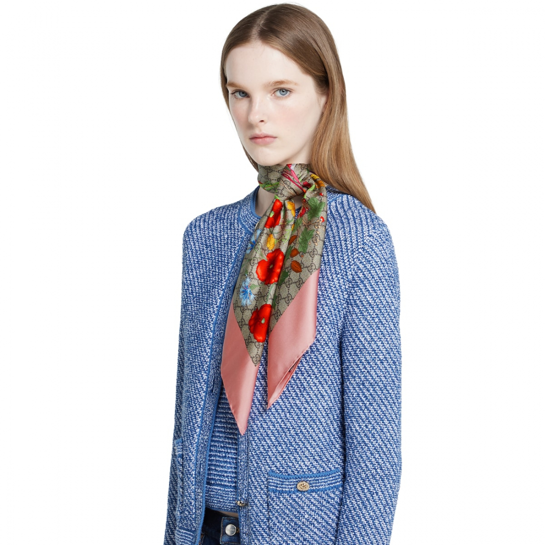 Foulard en soie 'Printed Floral' pour Femmes