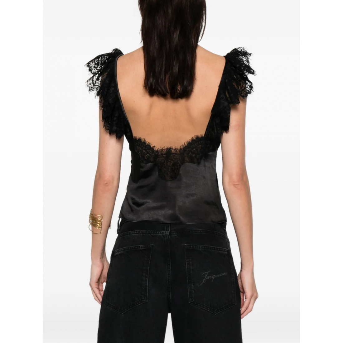 Women's 'Lace Button' Sleeveless Top
