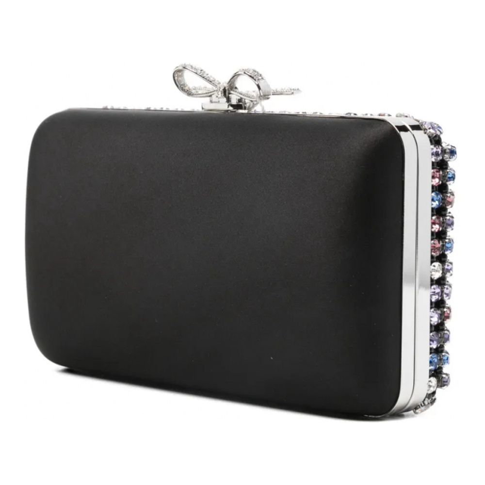 Women's 'Chainmail Crystal-Embellished Mini' Clutch