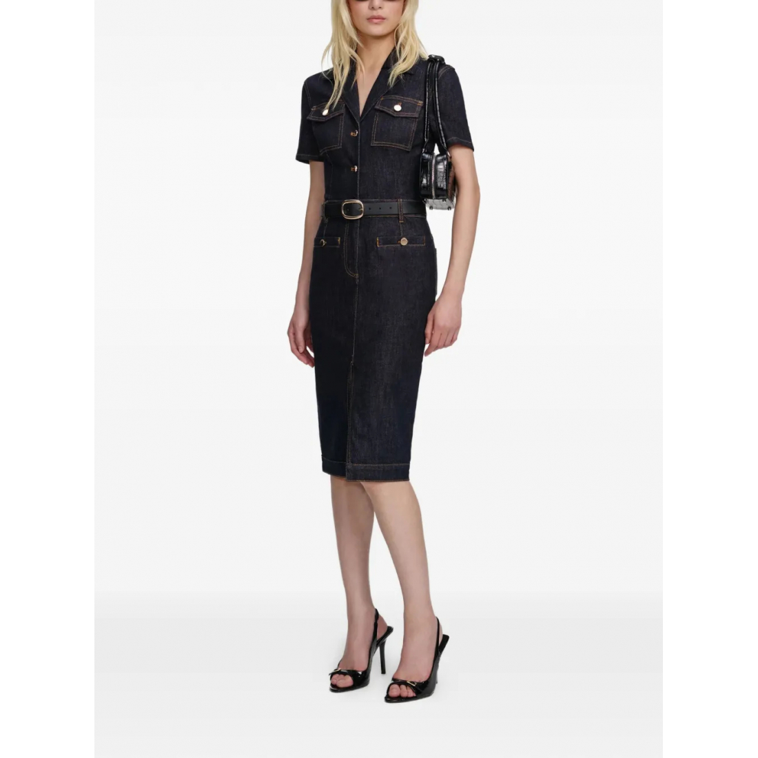 Women's 'Denim-Shirt' Midi Dress