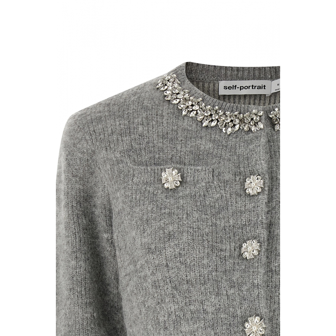 Women's 'Fluffy Crystal Trim' Cardigan