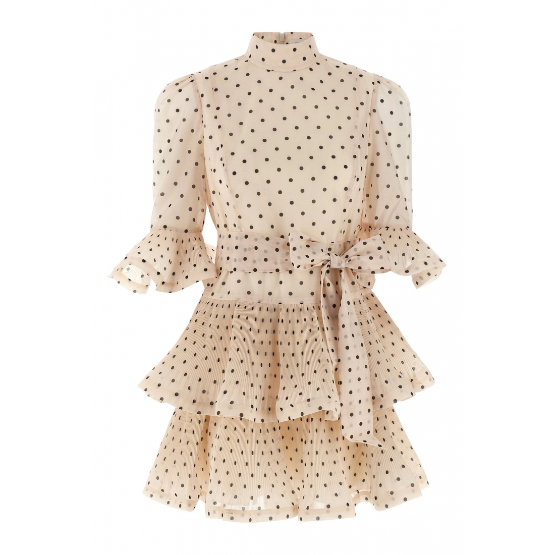 Robe mini 'Pleated Sleeved' pour Femmes