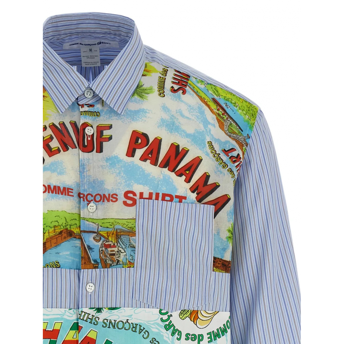 Men's 'Striped Patterned-Insert' Shirt