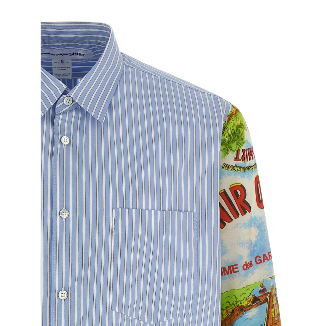 Men's 'Striped Patterned-Sleeve' Shirt