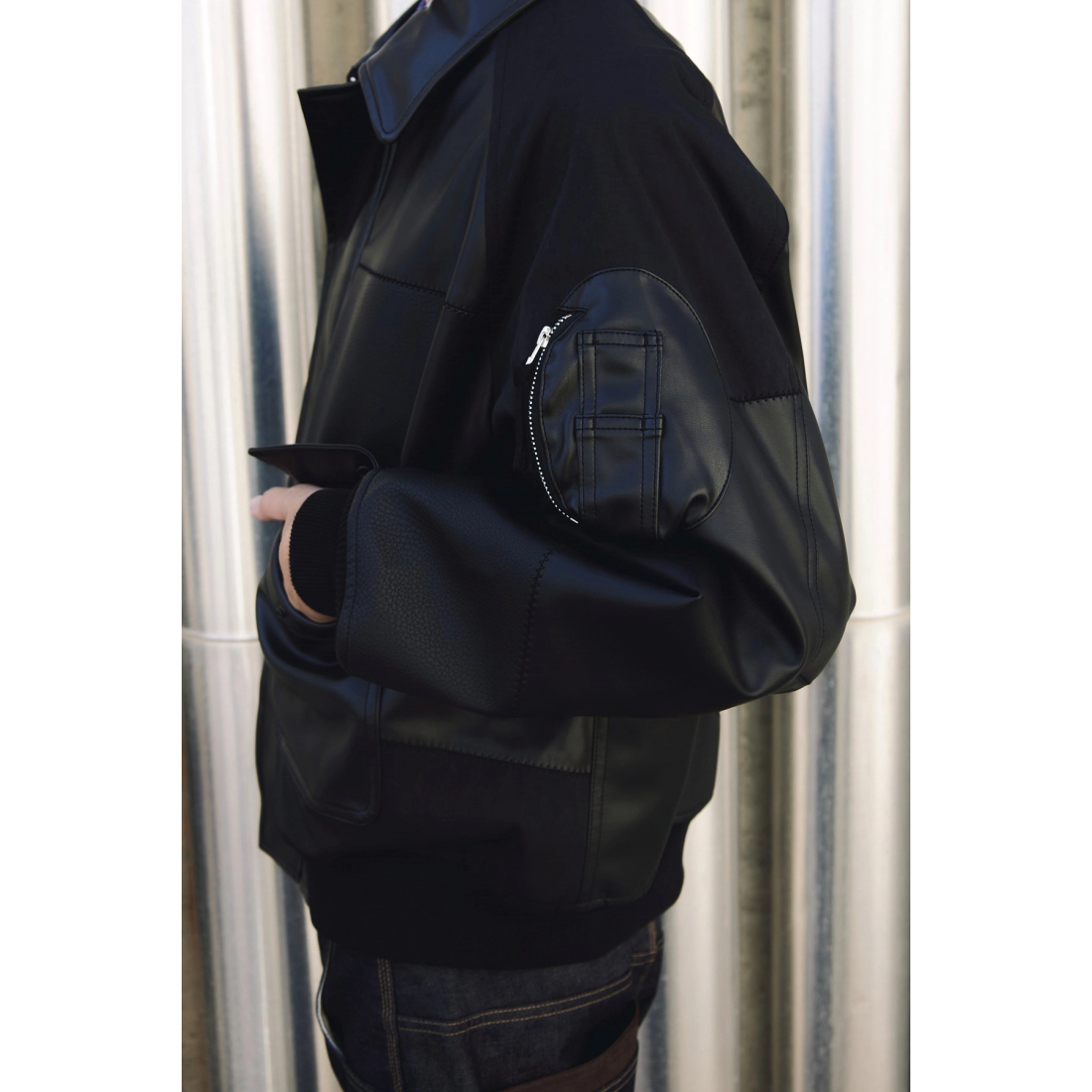 Men's 'Panel Construction' Bomber Jacket