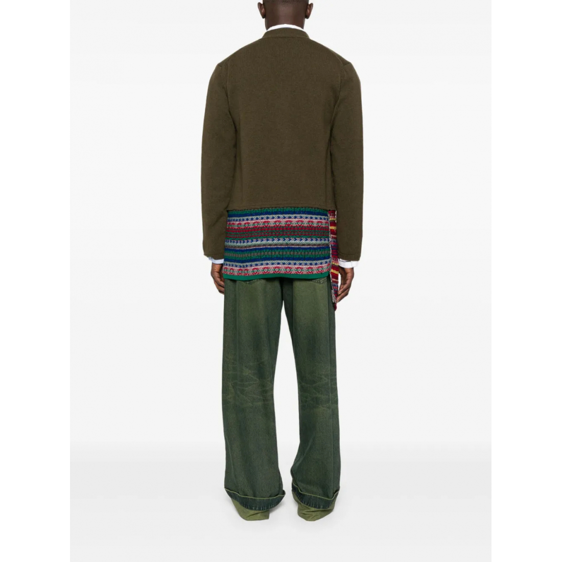 Men's 'Patterned-Patchwork' Cardigan