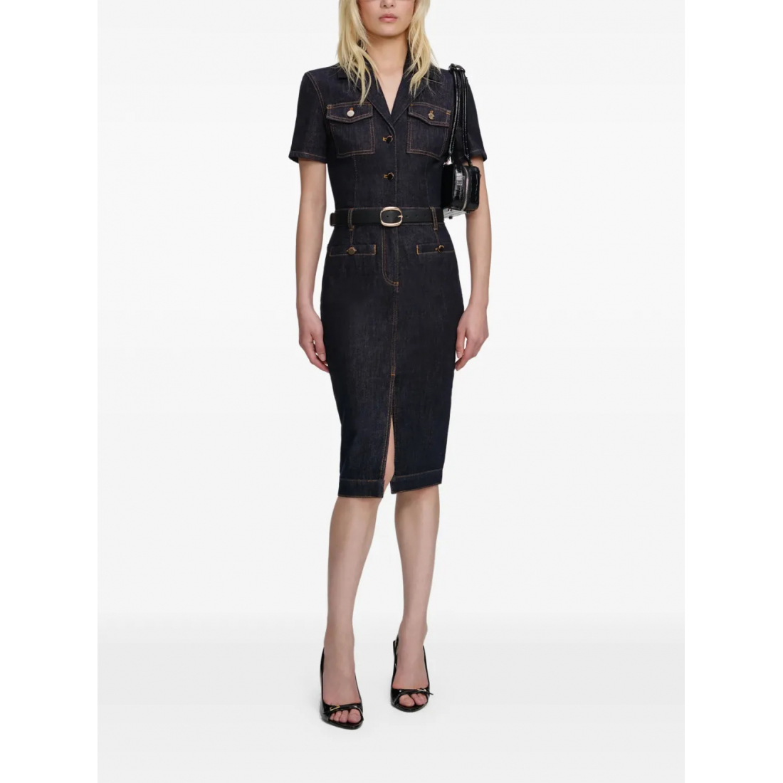 Women's 'Denim-Shirt' Midi Dress