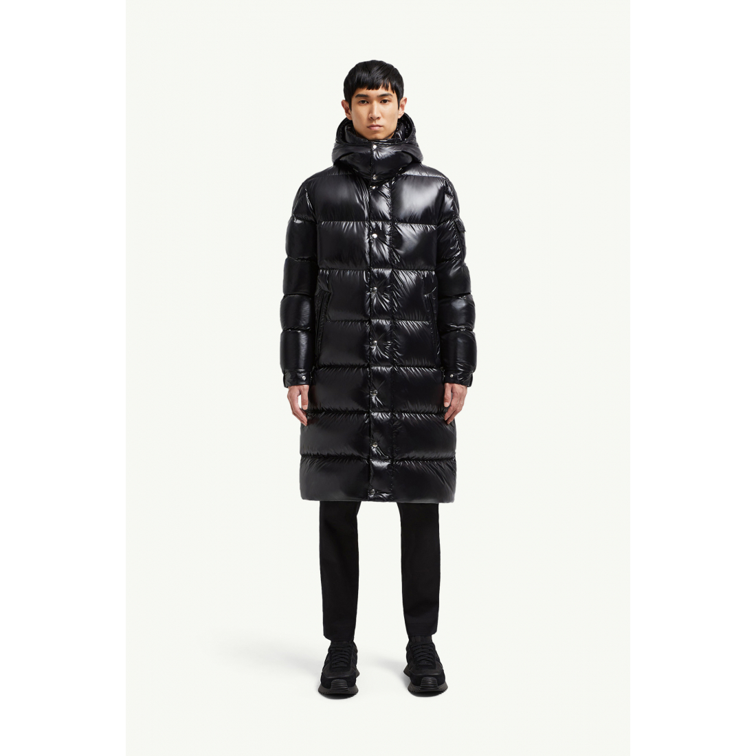 Doudoune en plumes 'Hanoverian Hooded Square-Quilted Long' pour Hommes