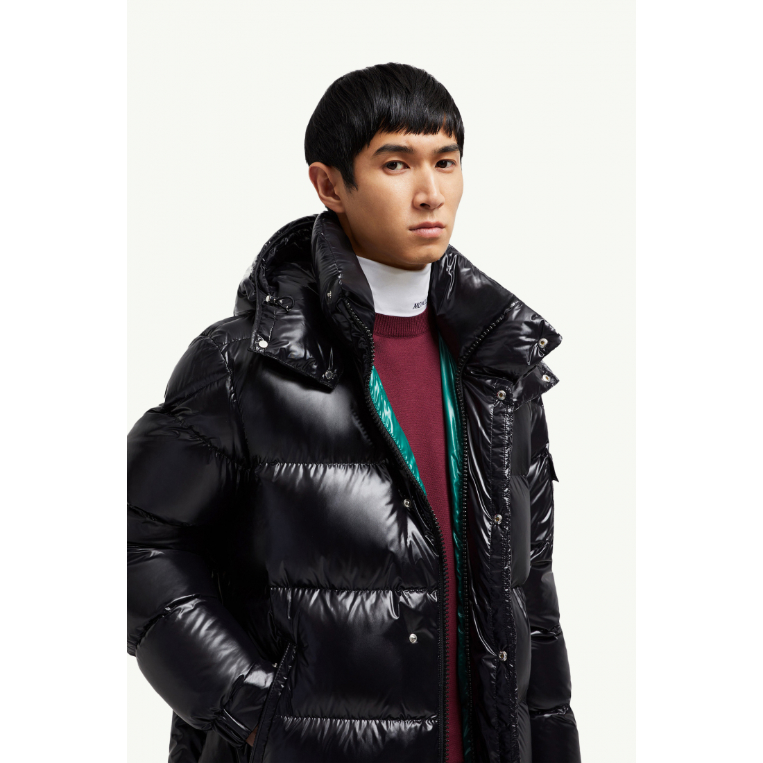 Doudoune en plumes 'Hanoverian Hooded Square-Quilted Long' pour Hommes