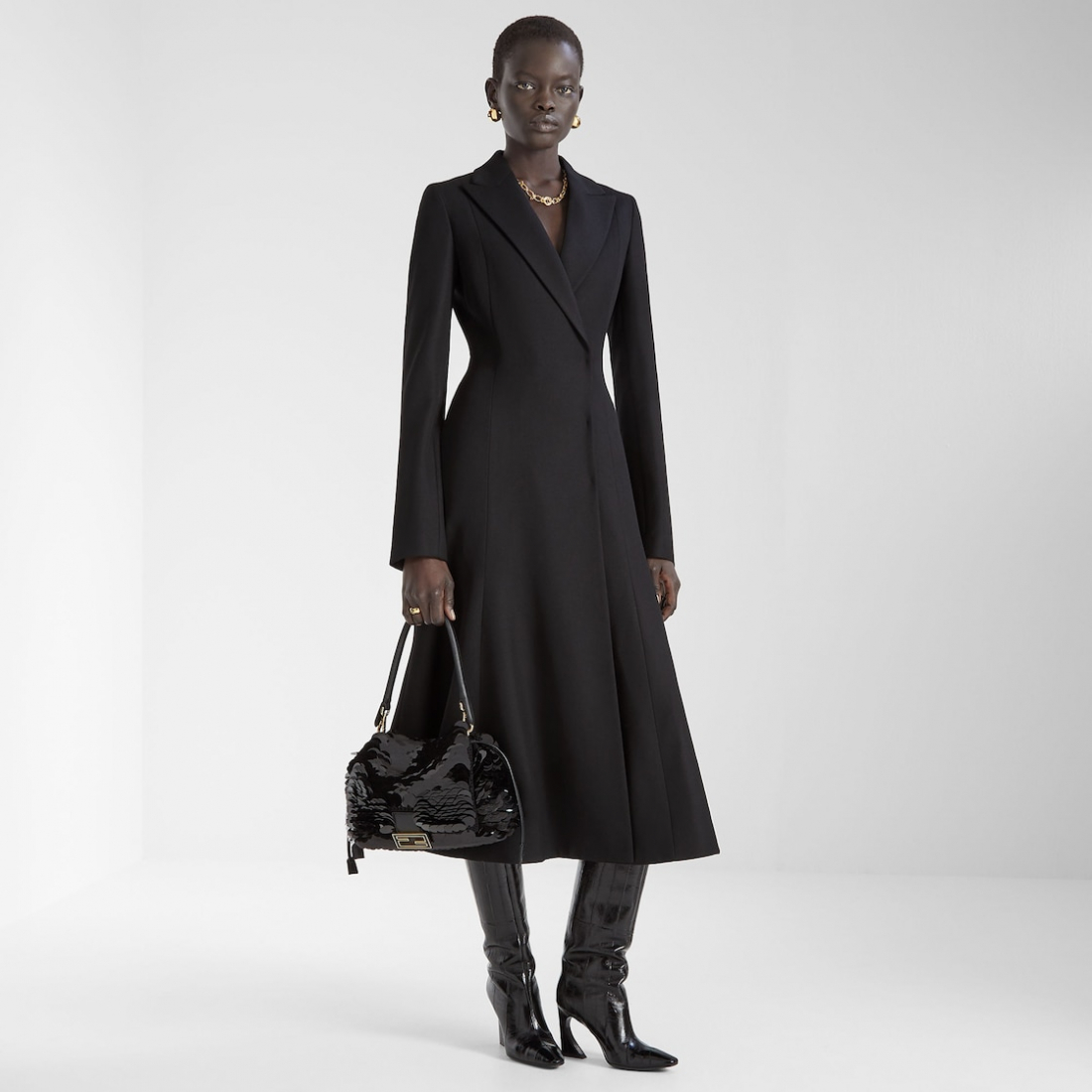 Manteau Maxi 'Grain-De-Poudre' pour Femmes