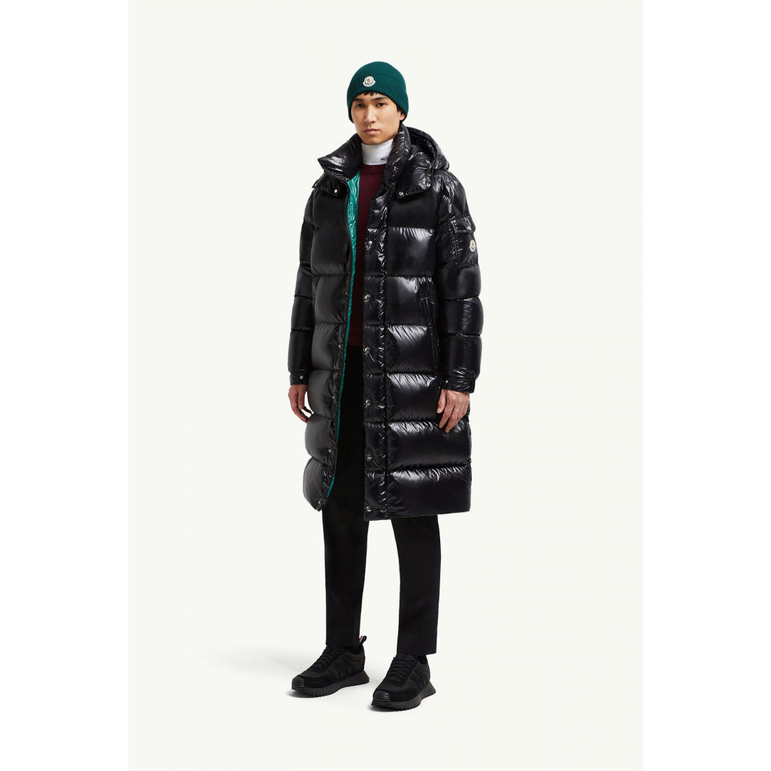 Doudoune en plumes 'Hanoverian Hooded Square-Quilted Long' pour Hommes