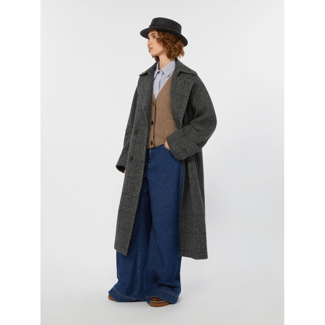 Manteau Maxi 'Tweed' pour Femmes