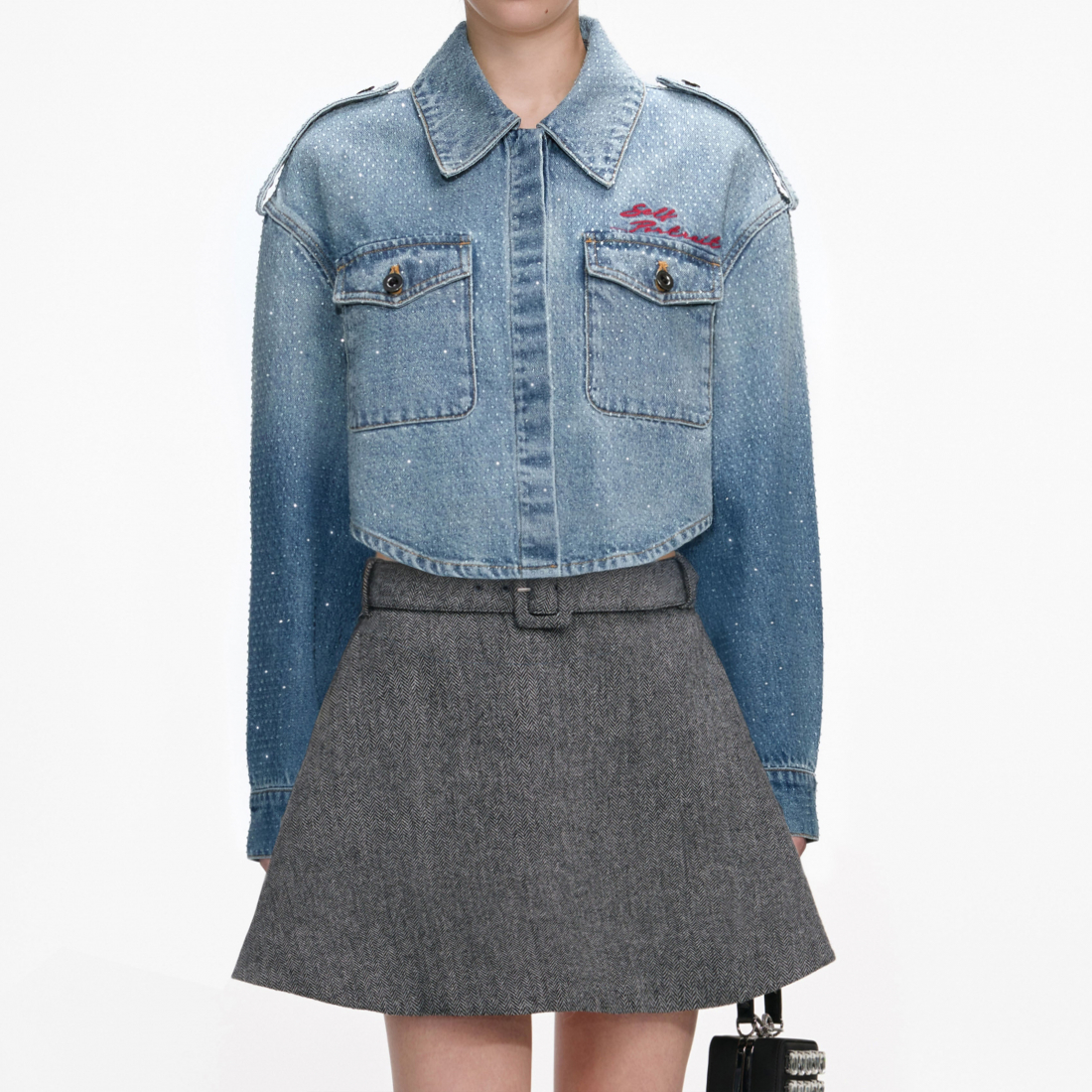 'Rhinestone' Hemd für Damen