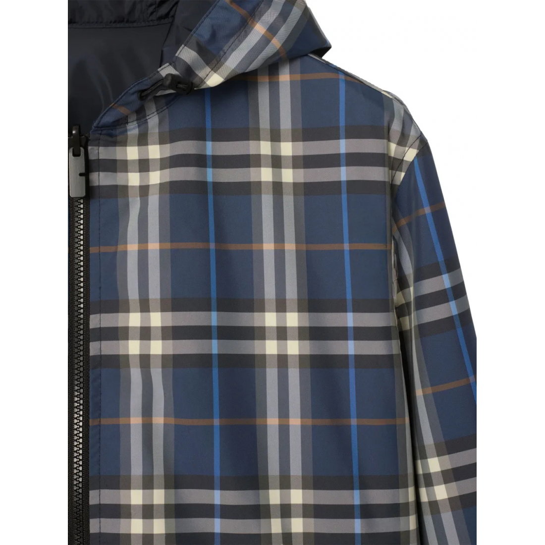 'Check-Pattern Hooded Reversible' Regenjacke  für Herren