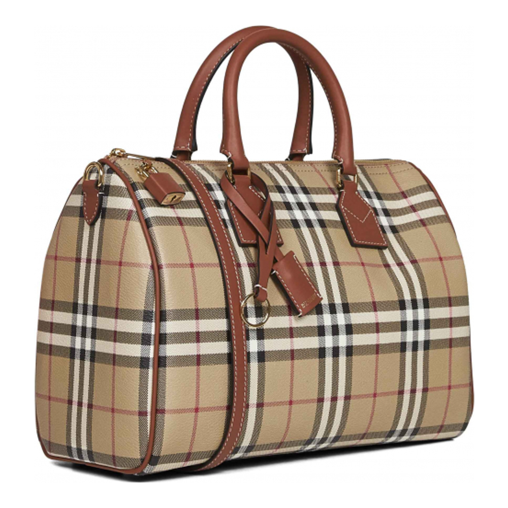 Sac à main bowling 'Archive Beige Check Medium' pour Femmes