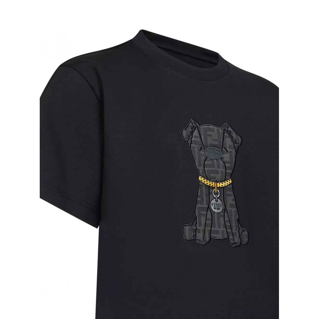 'Jacquard Patch' T-Shirt für Herren