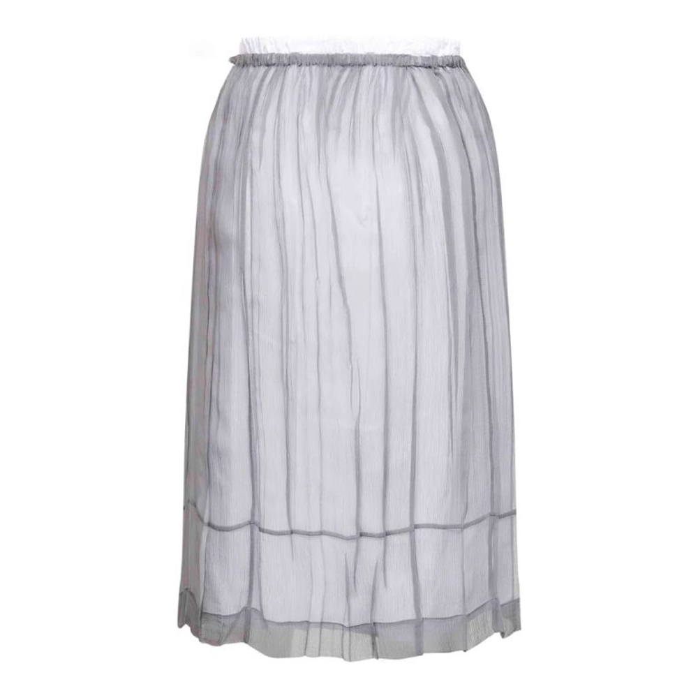 'Embroidered' Midi Rock für Damen