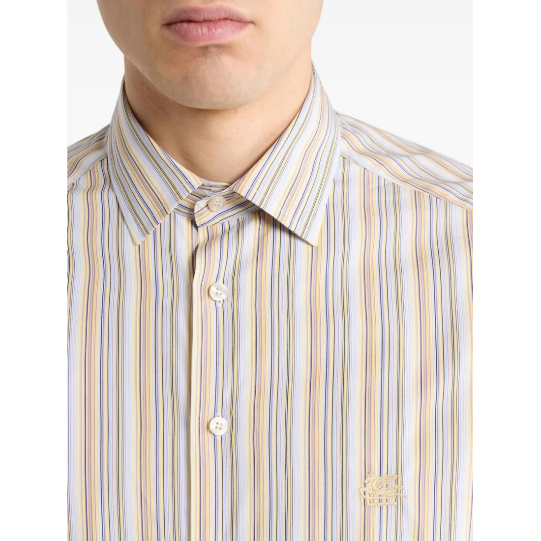 Men's 'Striped Pegaso-Embroidered' Shirt