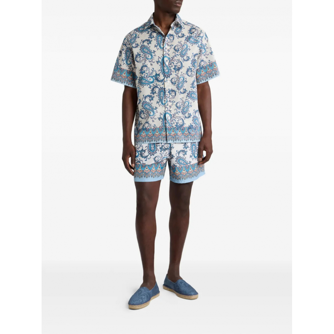 Men's 'Leafy Paisley Print' Swimming Shorts