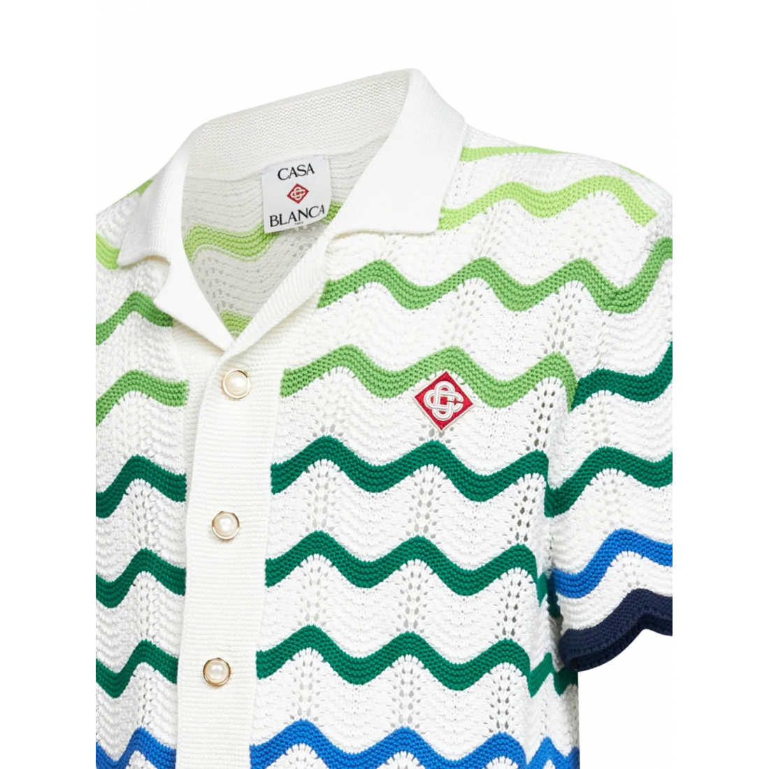 Men's 'Gradient Wave Crochet' Short sleeve shirt