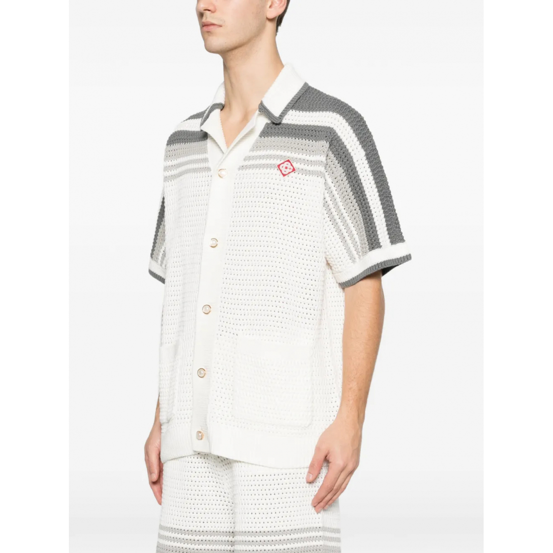 Men's 'Striped Crochet' Short sleeve shirt