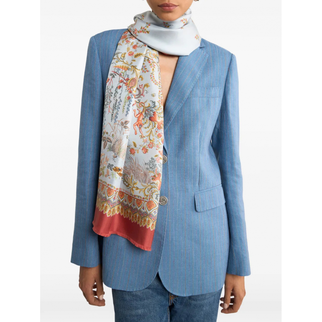 Foulard en soie 'Flora Fauna' pour Femmes