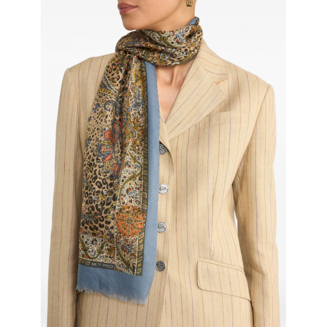 Écharpe en laine 'Paisley Animal-Motif' pour Femmes